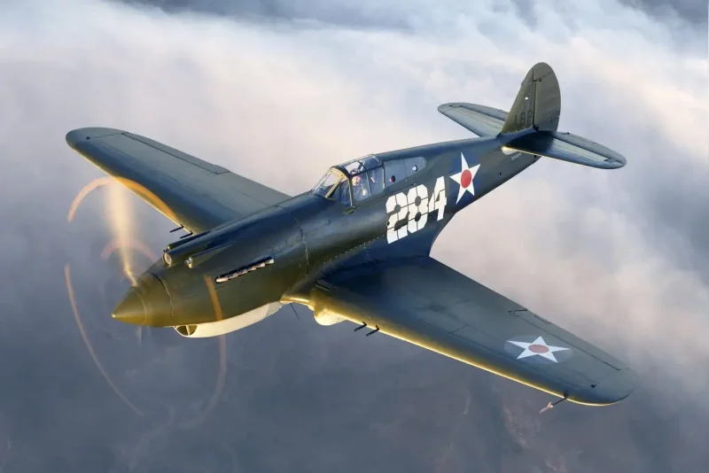 Самолет Curtiss p-40b Tomahawk
