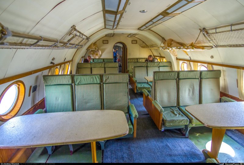 Ту-114 пассажирский самолёт салон