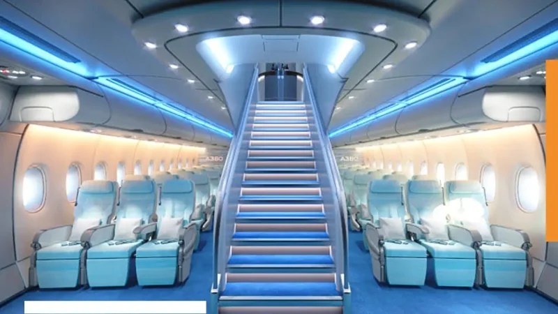 Самолёт Airbus a380 салон