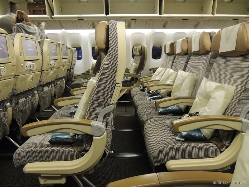 Etihad Airways самолет внутри