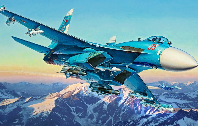 Су-27 истребитель арт