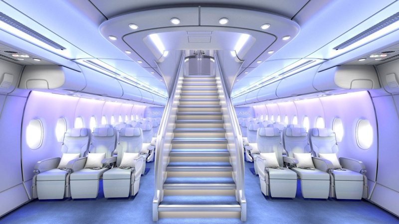 Салон пассажирского самолета а380