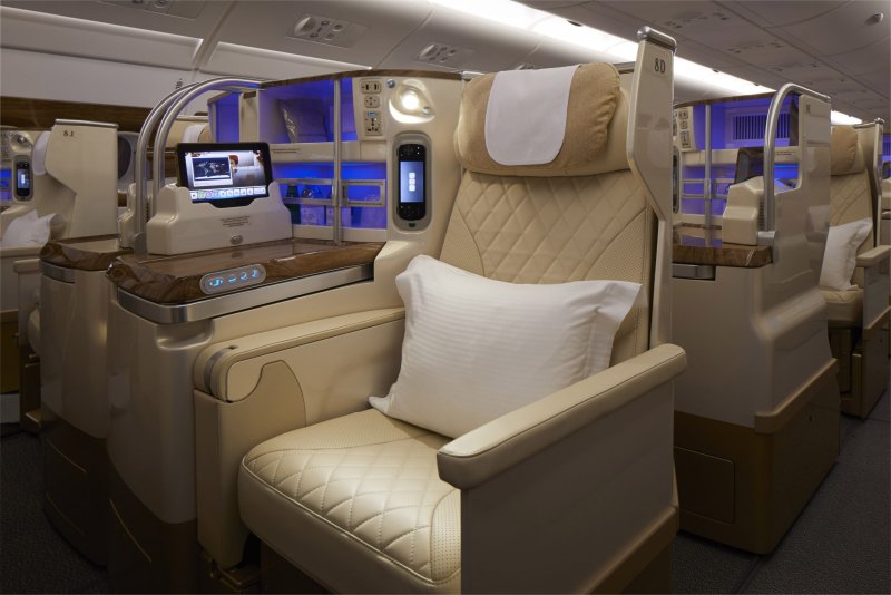Airbus a380 Emirates бизнес класс