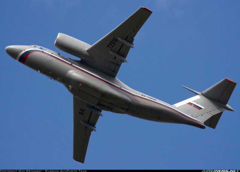 Antonov an-72 с одним двигателем