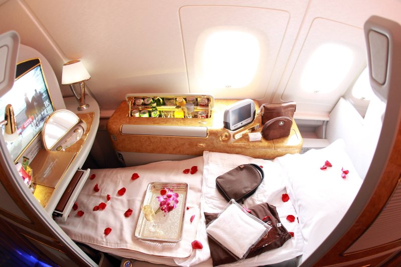 Первый класс в самолете Emirates a380