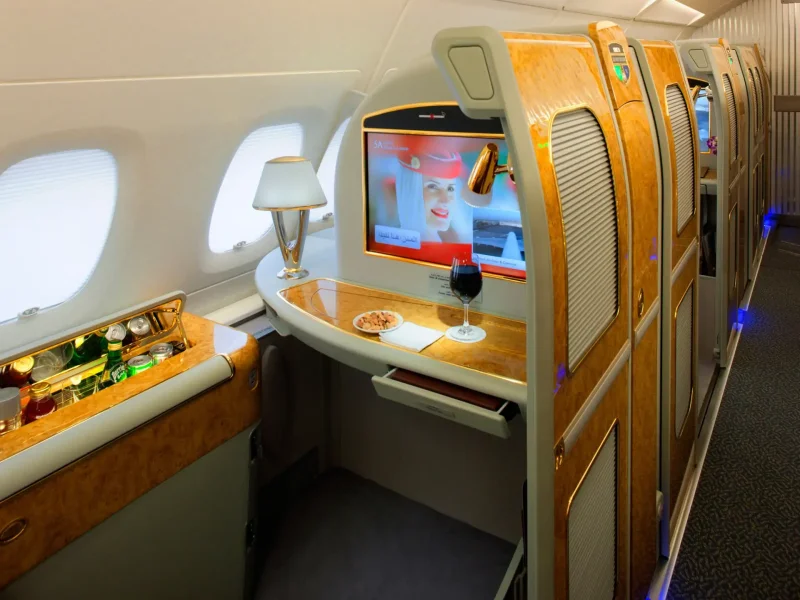 Первый класс в самолете Emirates a380