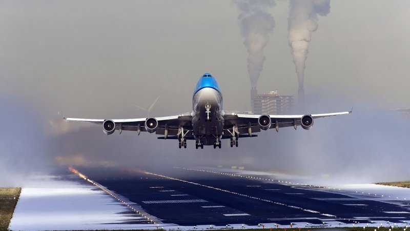 Посадка Boeing 747