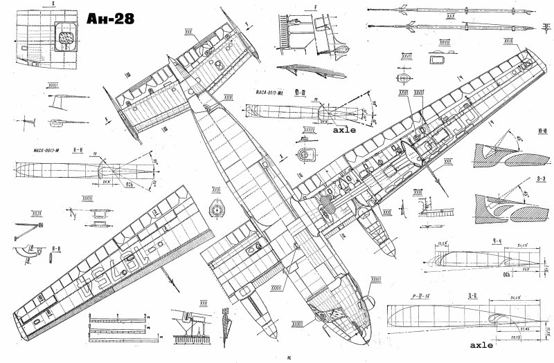 Самолет АН-28 чертежи