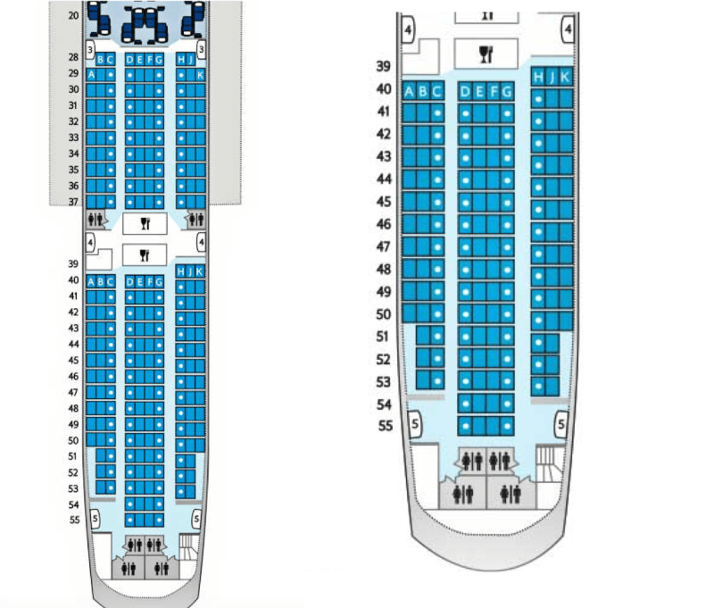 Боинг 777-800 расположение мест