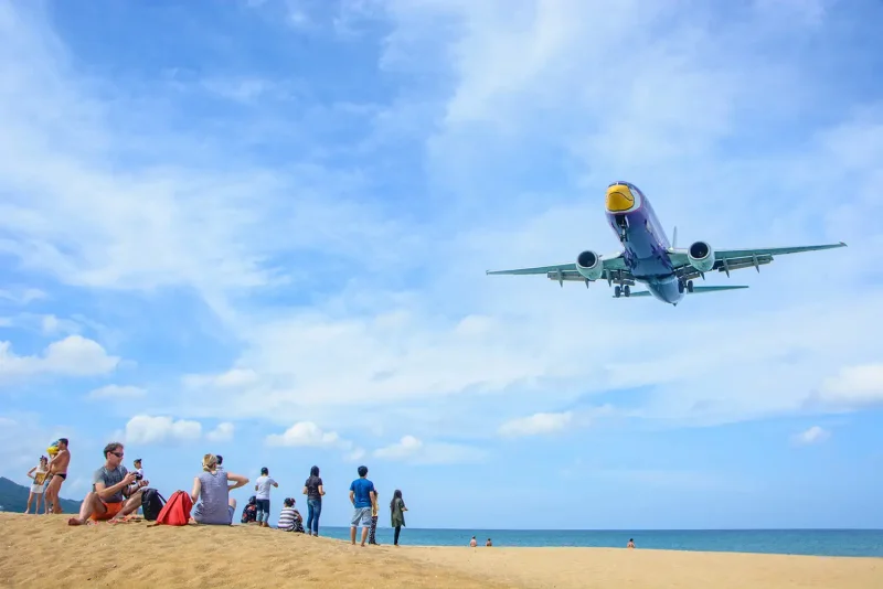 Пляж май као Пхукет самолеты