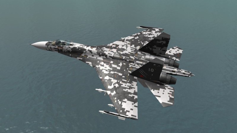 Пиксельный камуфляж Су-27
