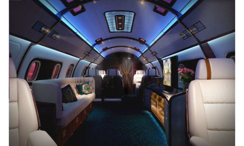 Jet private Interior Embraer Lineage 1000e Luxury