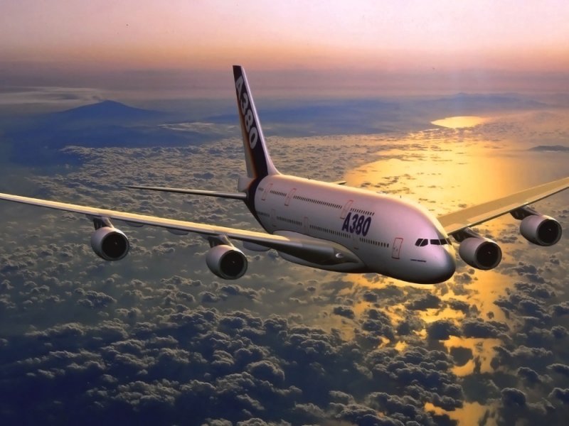 Airbus a380 взлет