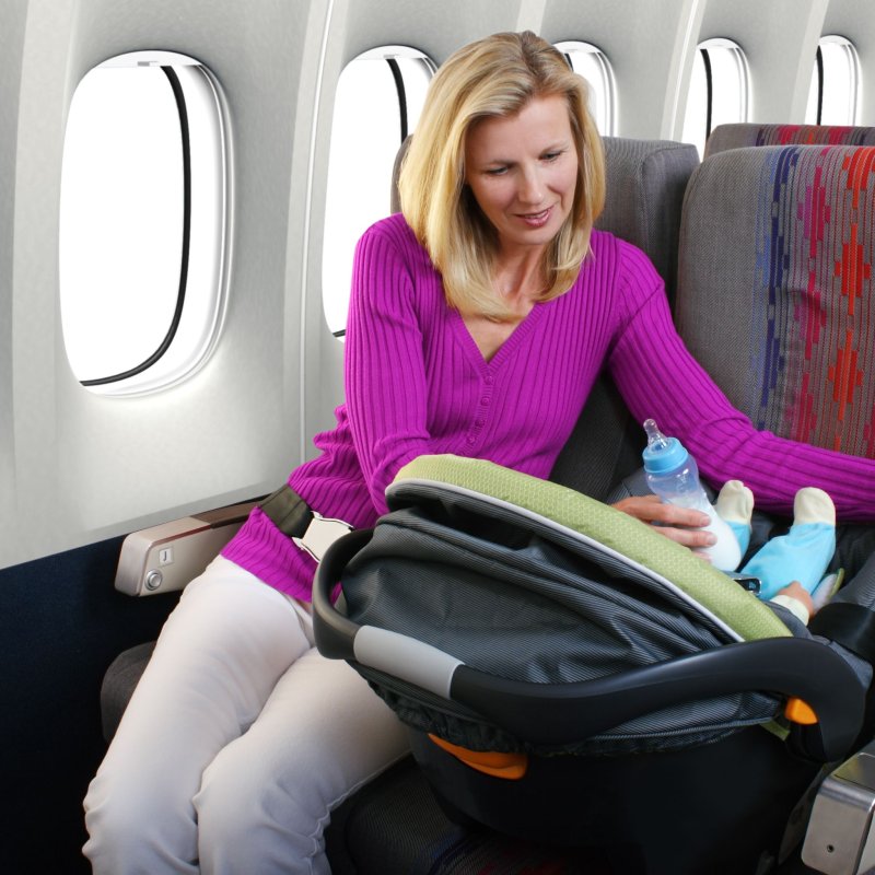 Детское кресло в самолете