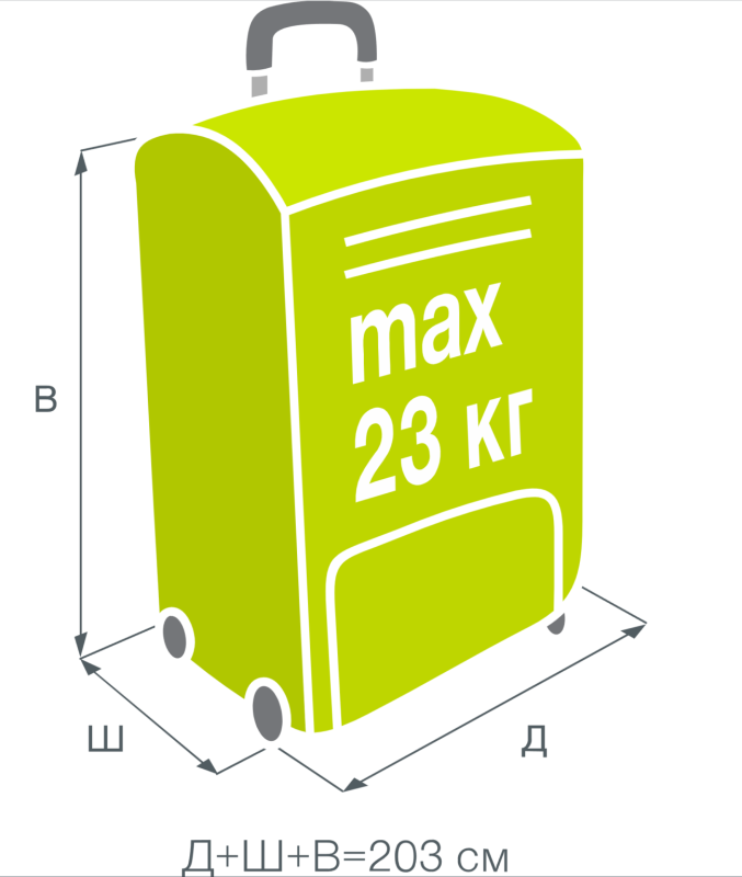S7 габариты багажа стандарт