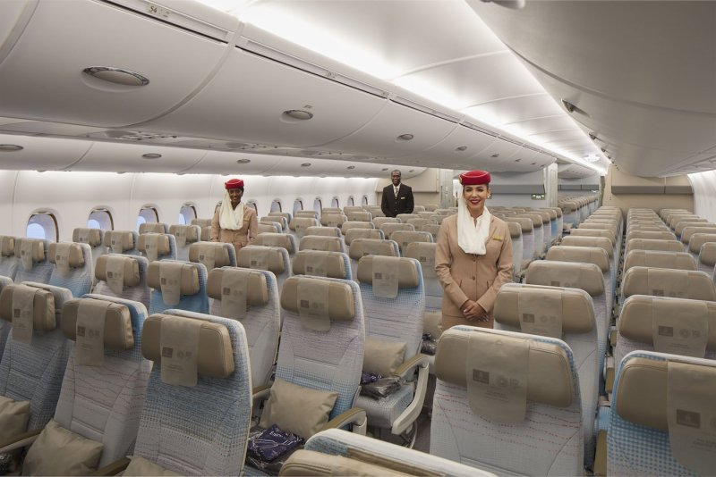 Airbus a380 Emirates салон