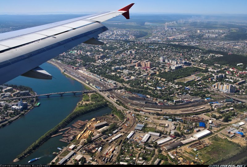 Аэропорт Иркутск с высоты
