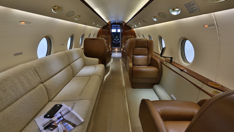 Gulfstream g200 внутри