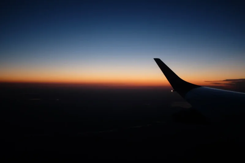 Вид горизонта из самолета