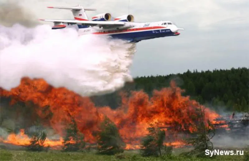 Самолет для тушения пожаров ил-76
