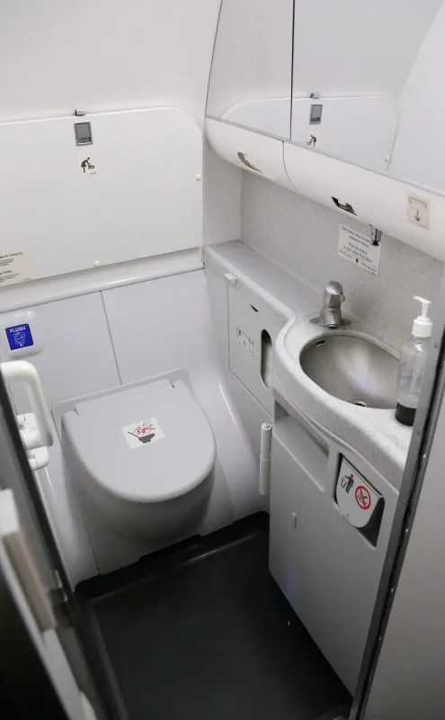 Туалет в самолете s7