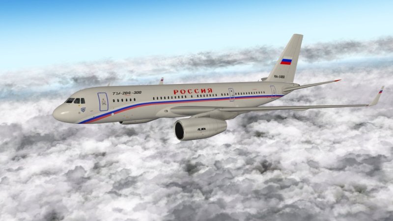Самолет ту-204-300 модель