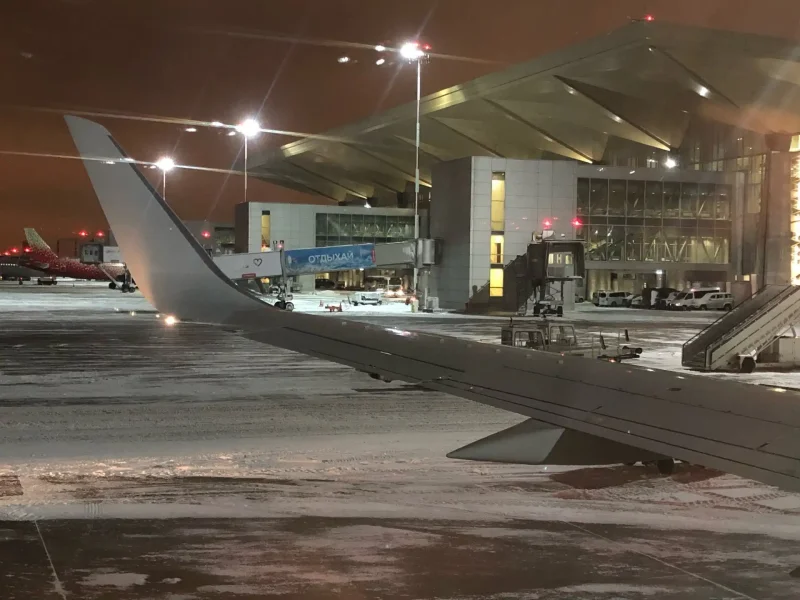 Аэропорт Пулково зима