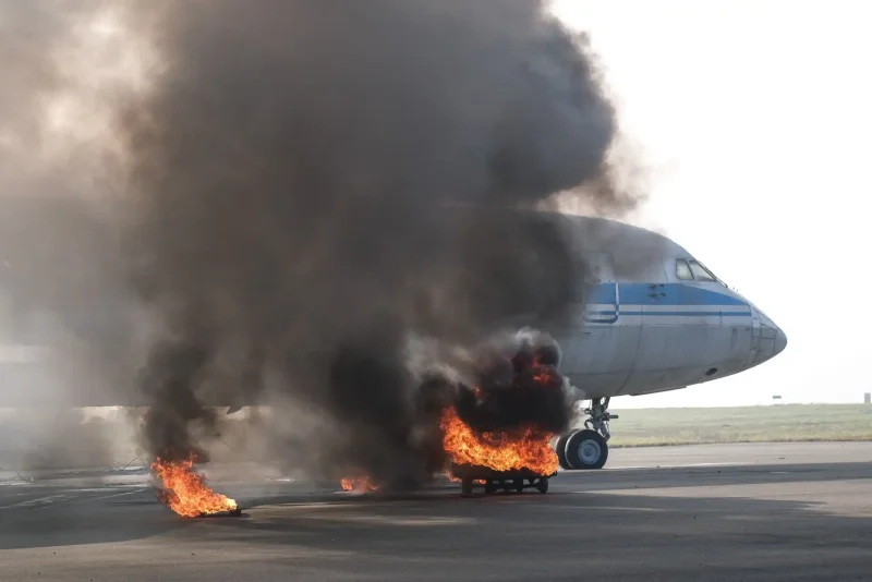 Сгоревший самолет