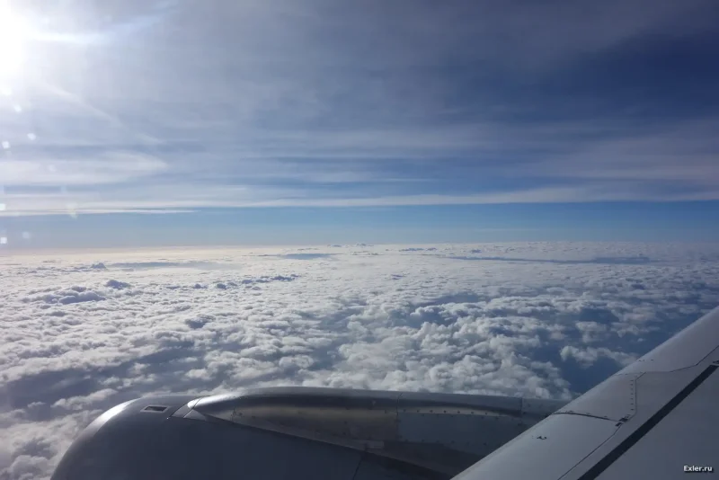 Вид из самолета зимой