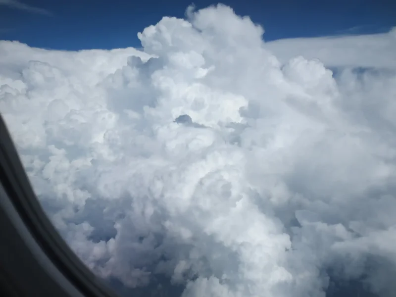 Кучевые облака с самолета