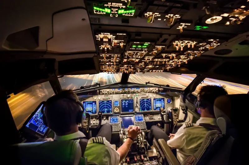 Boeing 787 Dreamliner кабина пилотов