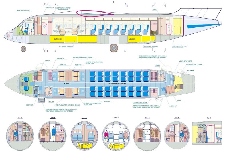 АН 148 компоновка салона