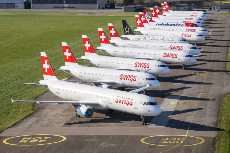 Парк самолетов Swiss Air
