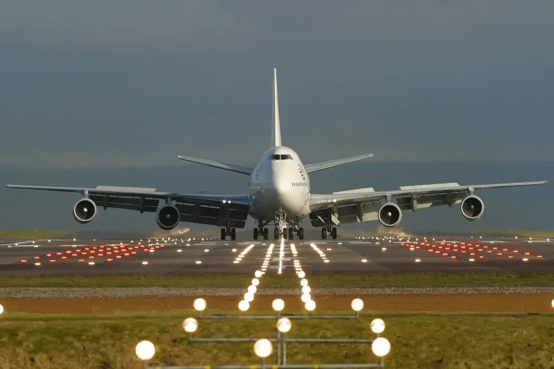 Боинг 747 посадка