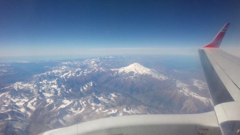 Гора Эльбрус с самолета