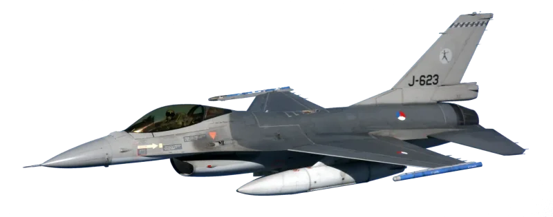 F16 истребитель вид сбоку