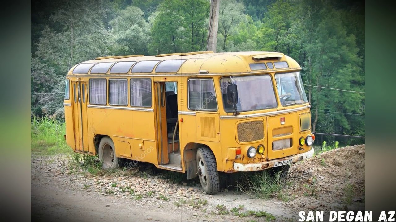 Жёлтый автобус ПАЗ 672м