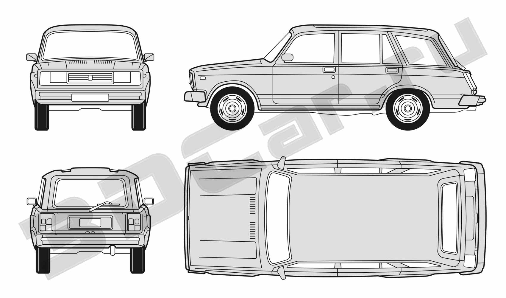 Лада 2107 чертеж