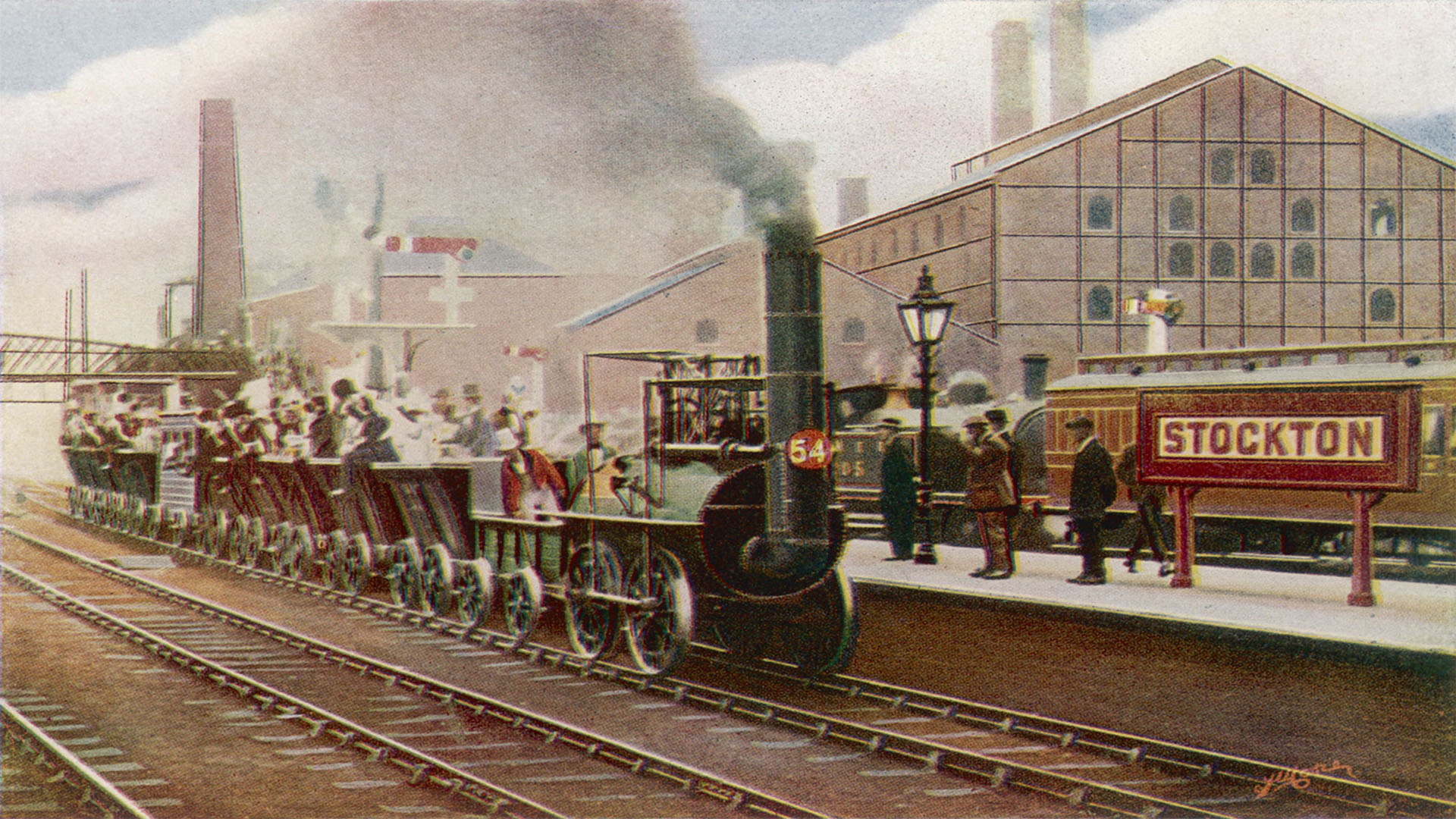 Появление железной дороги. Первая железная дорога в Англии 1825. Железная дорога Стоктон - Дарлингтон. Стоктон Дарлингтон 1825. Первая общественная железная дорога Стоктон — Дарлингтон..