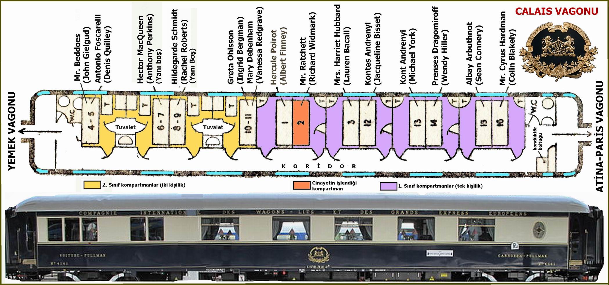 План вагона поезда