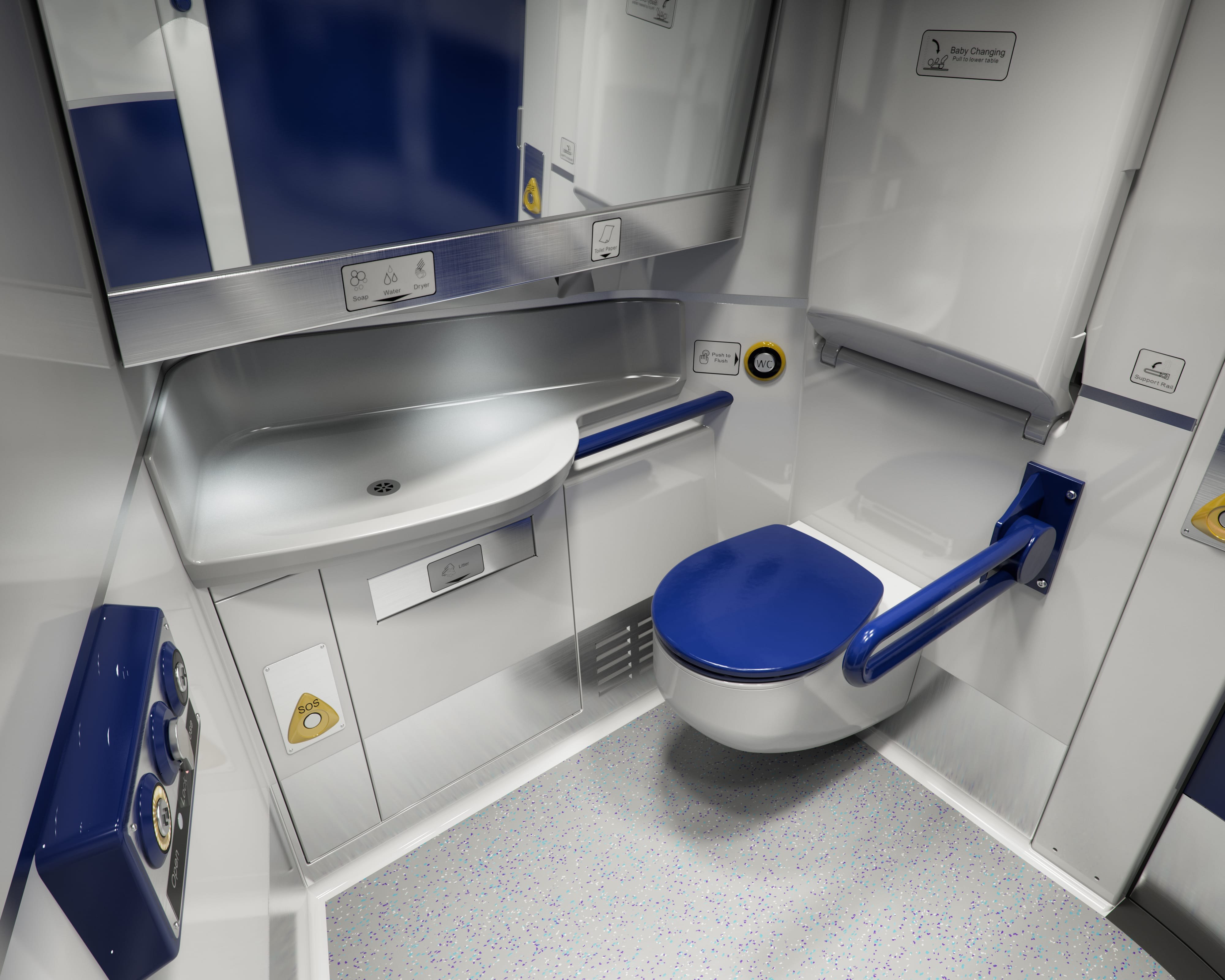 Биотуалет в вагоне поезда фото