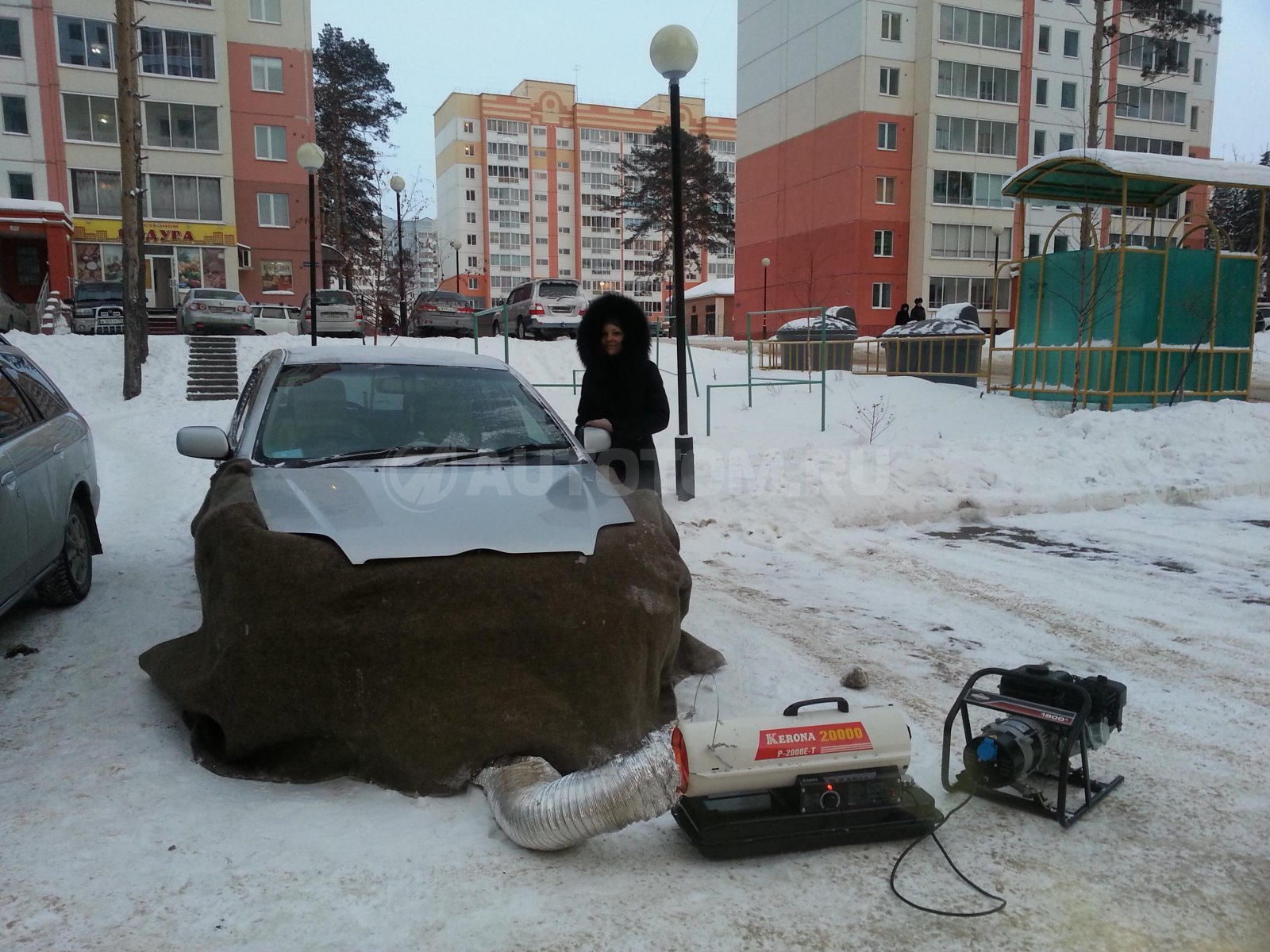 Отогрев автомобиля