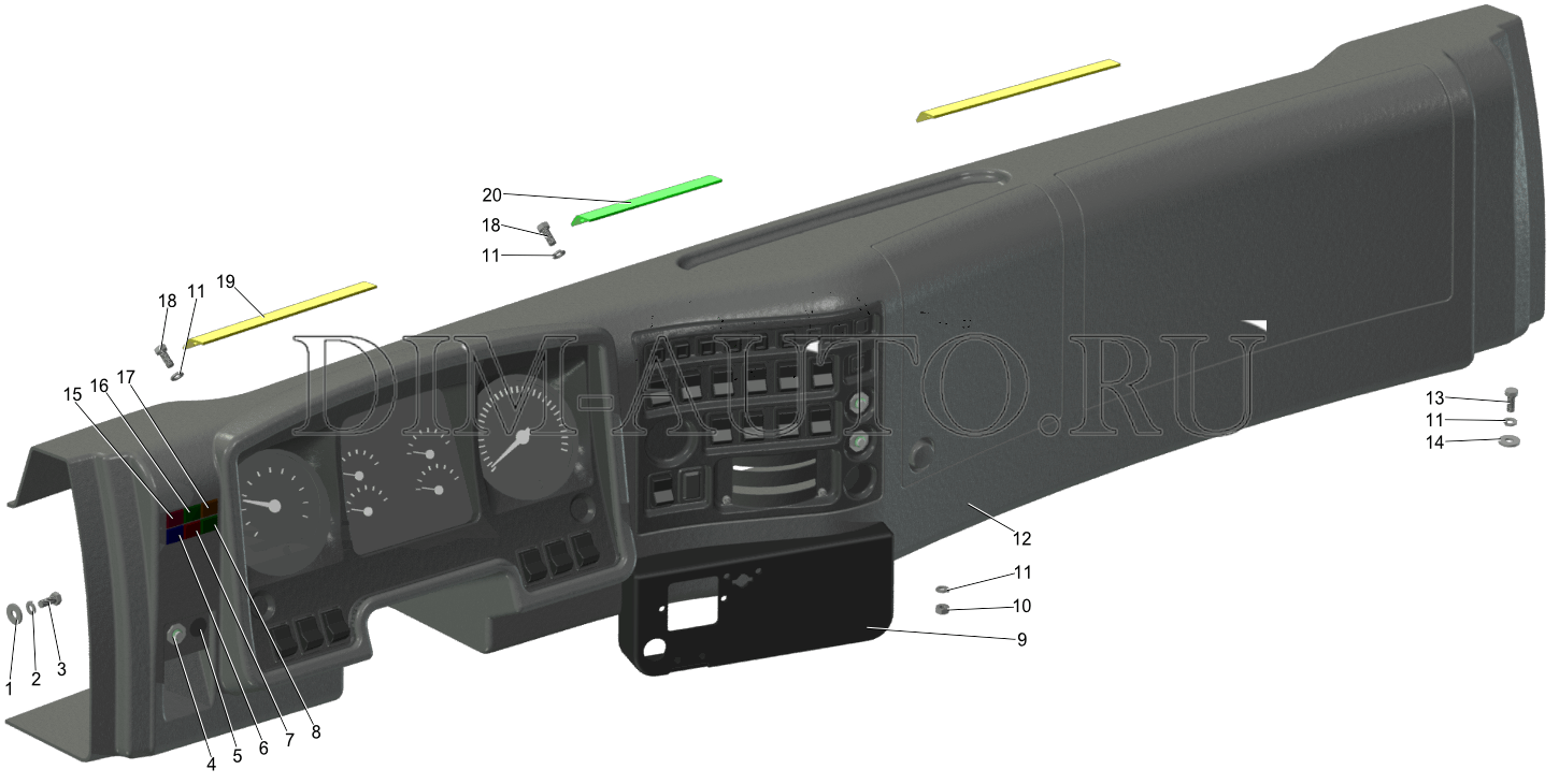 органы управления камаз 4310 в кабине