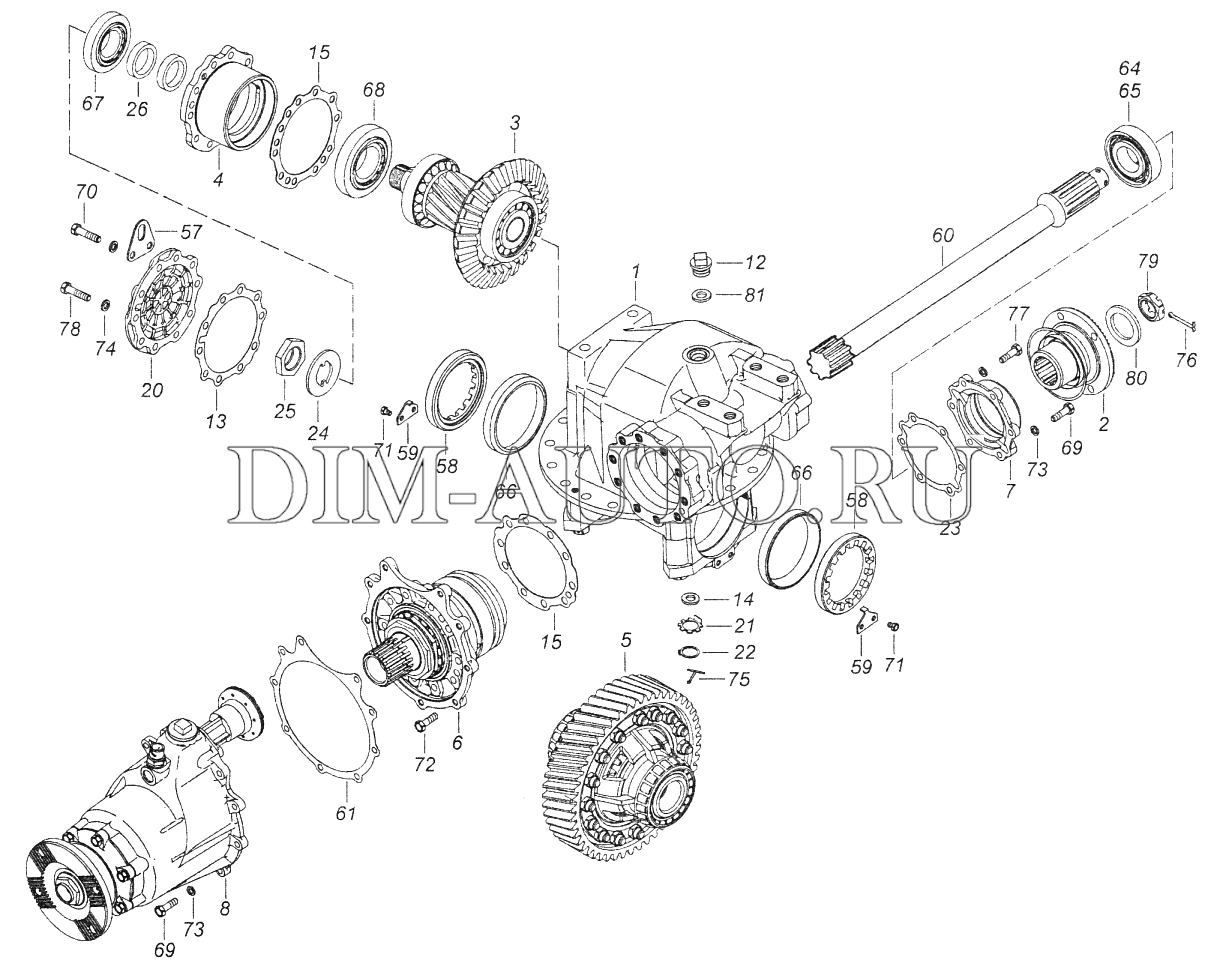 Средний редуктор камаз схема