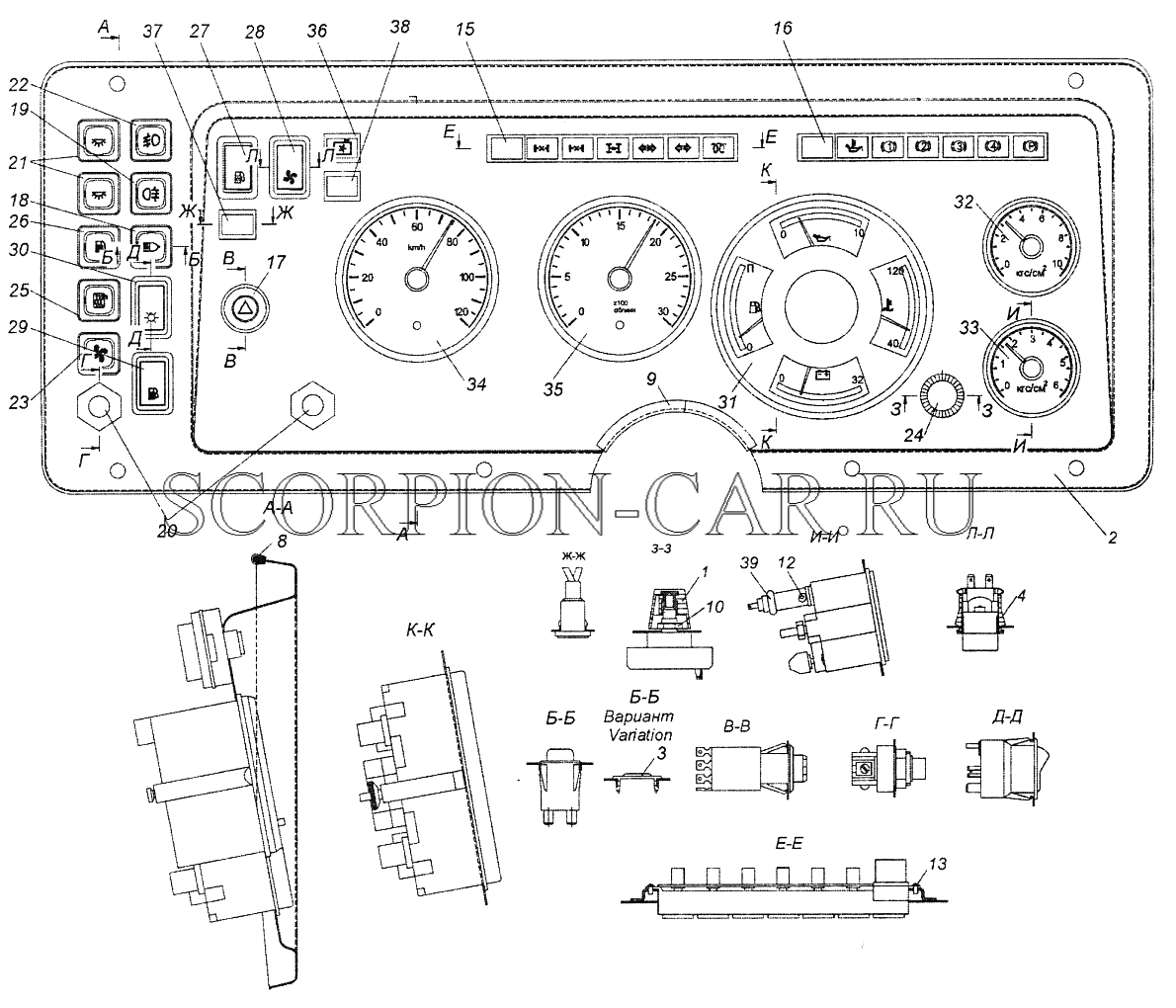 Камаз 65115 панель приборов обозначения значков фото