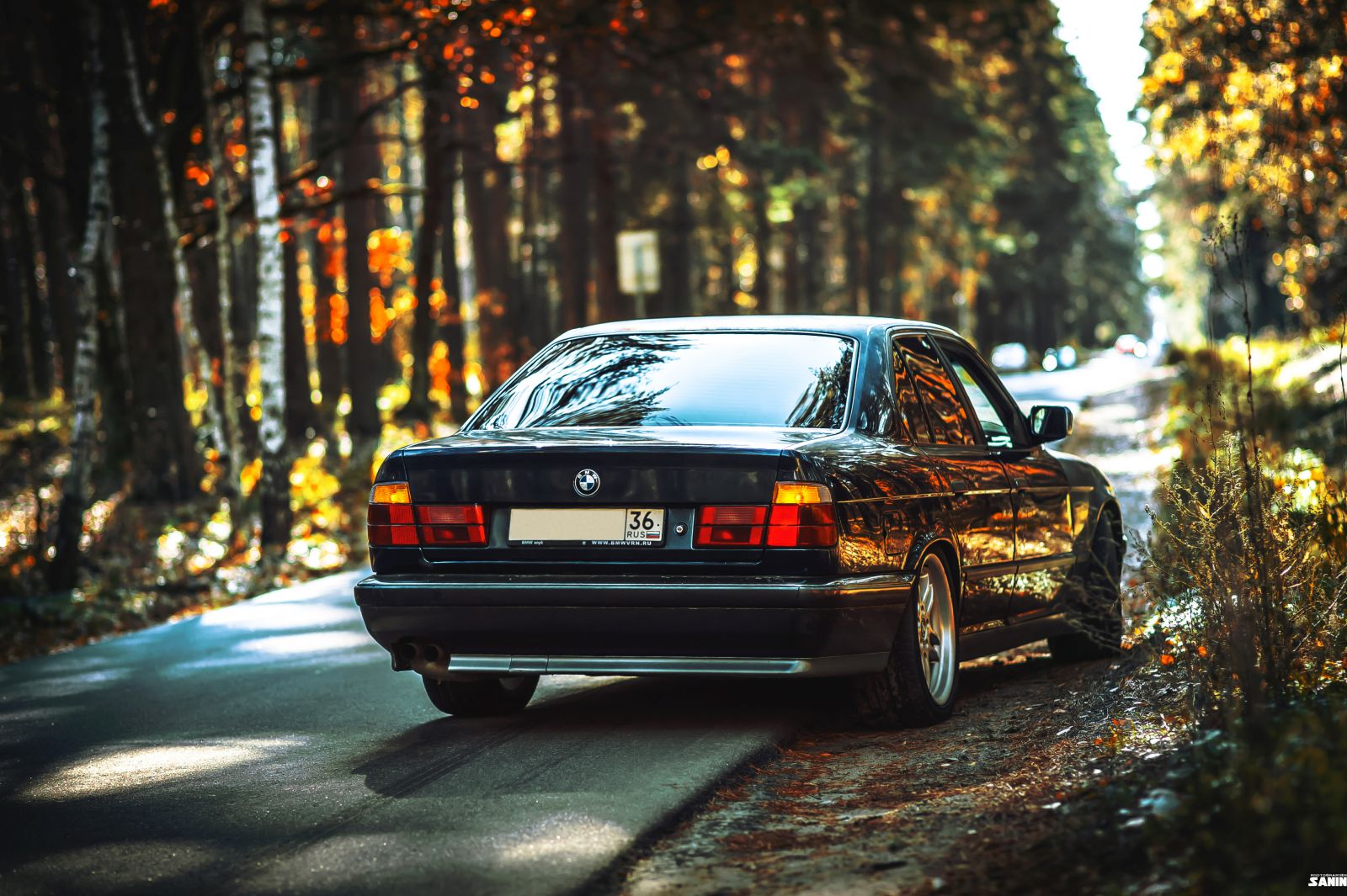 BMW e34 на берегу моря