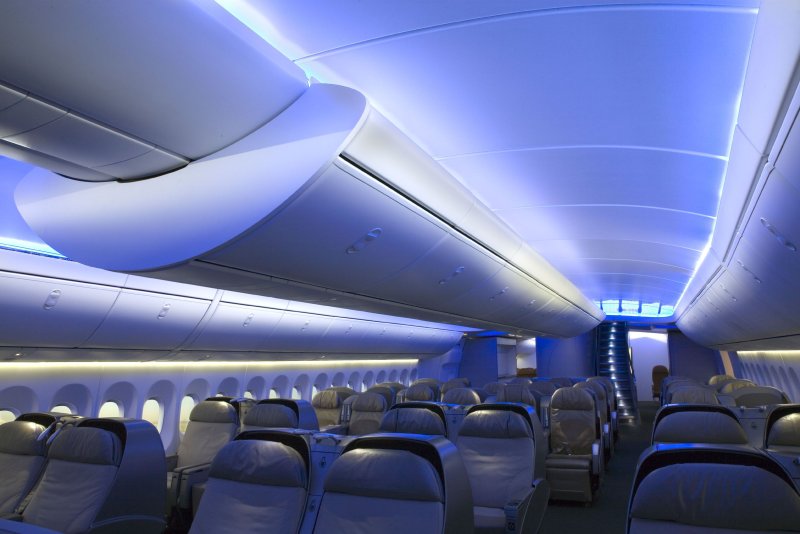 Самолет Boeing 747 салон