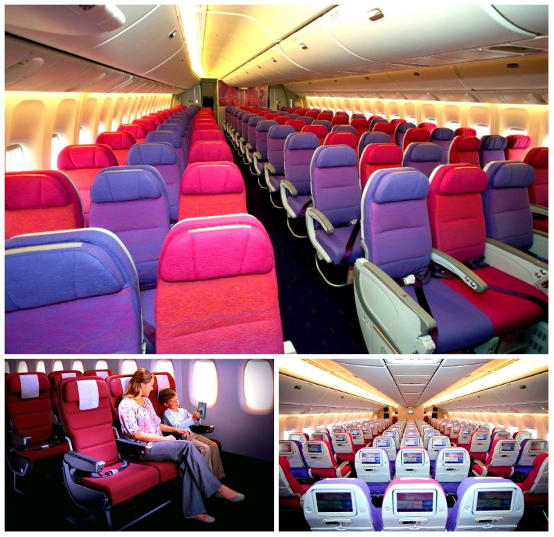 Боинг 777-300 салон эконом класса