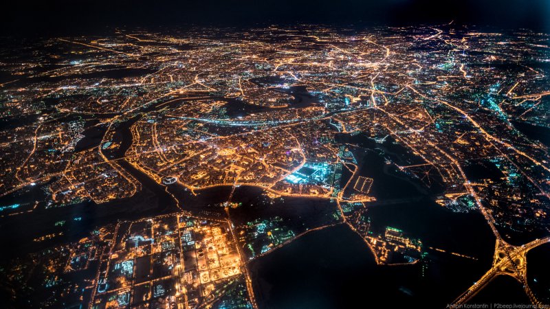 Ночной Дубай панорама
