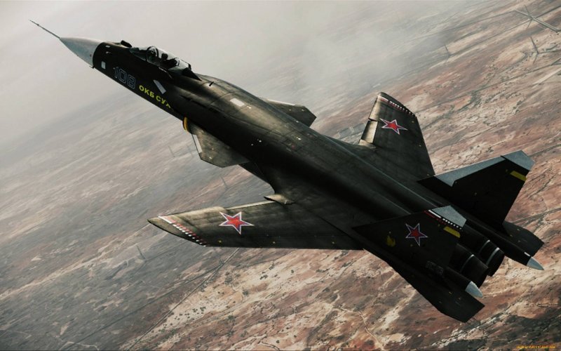 Самолет с обратной стреловидностью крыла Су-47